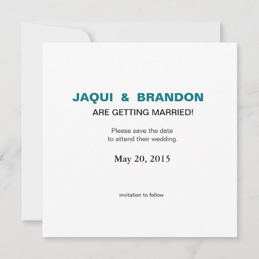 Verankerung auf Streifen Save the Date | aquamarin (Rückseite)