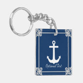 Verankerung im Rahmen des Seilrahmens Schlüsselanhänger (Vorderseite links)