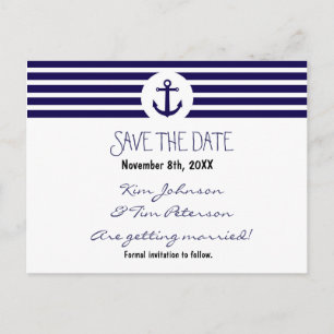 Verankerungseckkarte Save the Date Ankündigungspostkarte