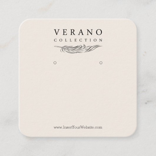 Verano Earring Quadratische Visitenkarte (Vorderseite)