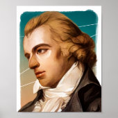 Veranschaulichung des deutschen Dichters Friedrich Poster (Vorne)