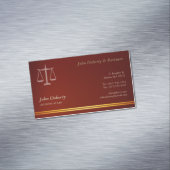 VERANSTALTER AUF RECHT | Elegant Red Magnetische Visitenkarte (Beispiel)