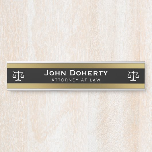 VERANSTALTER AUF RECHT | elegant Türschild (Vorderseite )