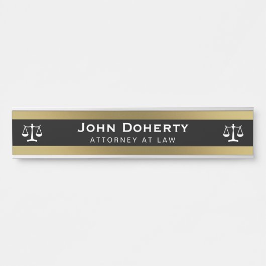 VERANSTALTER AUF RECHT | elegant Türschild (Vorderseite )