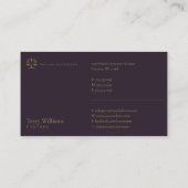 VERANSTALTER AUF RECHT | elegant Visitenkarte (Rückseite)