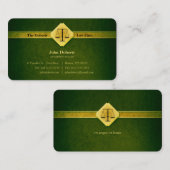 VERANSTALTER AUF RECHT | Elegante Green Business C Visitenkarte (Vorne/Hinten)