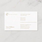 VERANSTALTER AUF RECHT | Eleganter Klassiker Golde Visitenkarte (Rückseite)