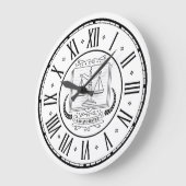 VERANSTALTER AUF RECHT | SCHWARZ-WEISS GROßE WANDUHR (Winkel)