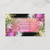 Veranstaltung Blumenroter Peony Pink Green Vintag  Visitenkarte (Rückseite)