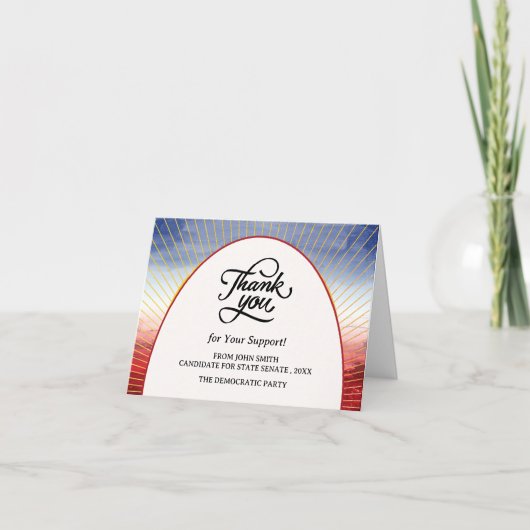 Veranstaltung der Kampagne "Red White & Blue" Dankeskarte (Vorderseite)