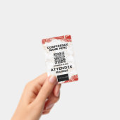 Veranstaltung der Red Agate Gold Marble QR Code Ko Ausweis (Handheld)