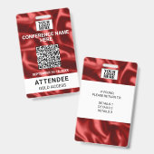 Veranstaltung der Red Satin Messe Ausweis (Vorder- & Rückseite)