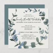 VERANSTALTUNG DES GREEN FOLIAGE EUCALYPTUS WREATH EINLADUNG (Vorne/Hinten)