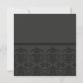 VERANSTALTUNG DES SCHWARZEN CHARCOAL DAMASK CLASSI EINLADUNG (Rückseite)