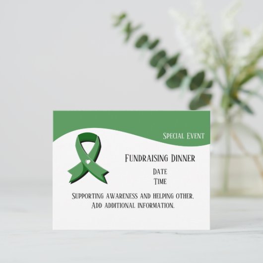 Veranstaltung "Green Awareness Ribbon" Postkarte (Stehend Vorderseite)