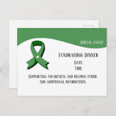 Veranstaltung "Green Awareness Ribbon" Postkarte (Vorne/Hinten)
