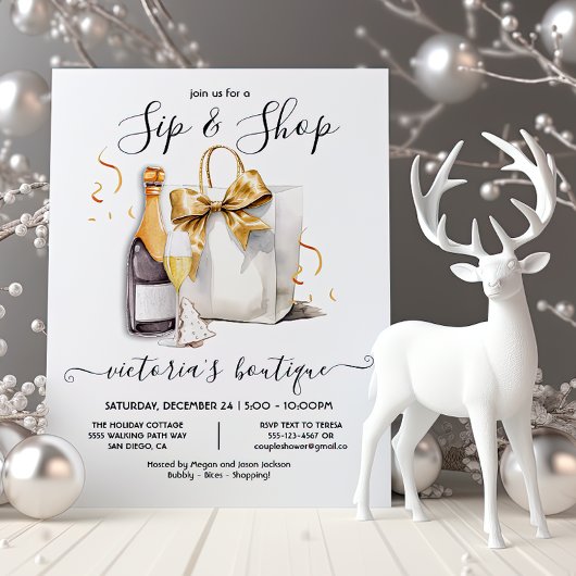 Veranstaltung "Holiday Sip and Shop Boutique Store Einladung