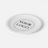 Veranstaltung mit einfacher Firmenlogos Pappteller (Schrägansicht)