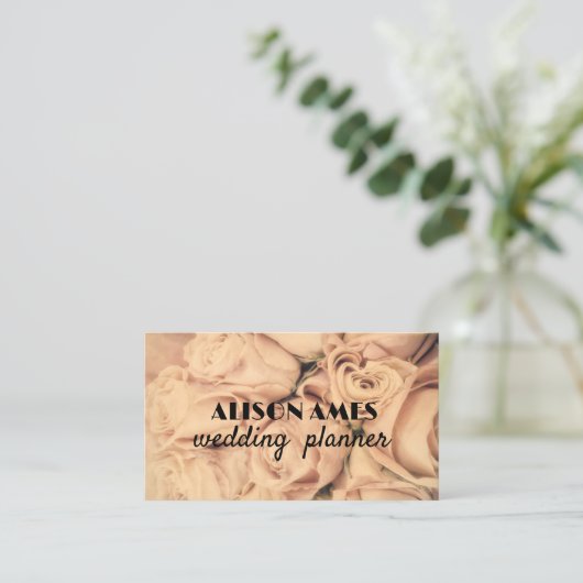 Veranstaltung oder Hochzeitsplaner mit elegantem,  Visitenkarte (Stehend Vorderseite)