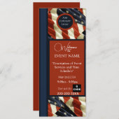 Veranstaltung "Red White & Blue Company" Einladung (Vorne/Hinten)