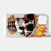 Veranstaltung "Skull and Flames Rock and Roll" Case-Mate iPhone Hülle (Rückseite (Horizontal))