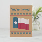 Veranstaltung "Texas Lone Star Flag Red White Blue Einladung (Stehend Vorderseite)