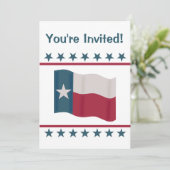 Veranstaltung "Texas Lone Star Flag Red White Blue Einladung (Stehend Vorderseite)