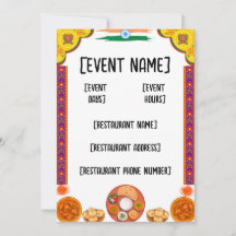 Veranstaltung und Eröffnung des indischen Restaura