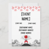 Veranstaltung und Eröffnung eines japanischen Sush Einladung (Vorderseite)