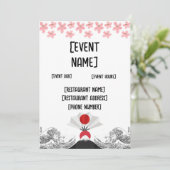 Veranstaltung und Eröffnung eines japanischen Sush Einladung (Stehend Vorderseite)