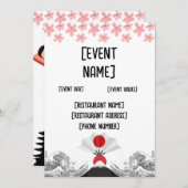 Veranstaltung und Eröffnung eines japanischen Sush Einladung (Vorne/Hinten)