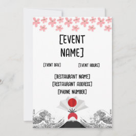 Veranstaltung und Eröffnung eines japanischen Sush Einladung