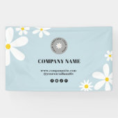 Veranstaltung zum Retro Pastel Blue White Daisy Bu Banner (Horizontal)