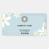 Veranstaltung zum Retro Pastel Blue White Daisy Bu Banner (Horizontal)