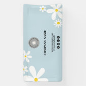 Veranstaltung zum Retro Pastel Blue White Daisy Bu Banner (Vertikal)