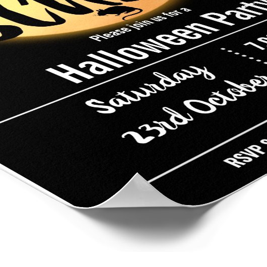 Veranstaltung zum Thema Halloween-Party Poster (Ecke)