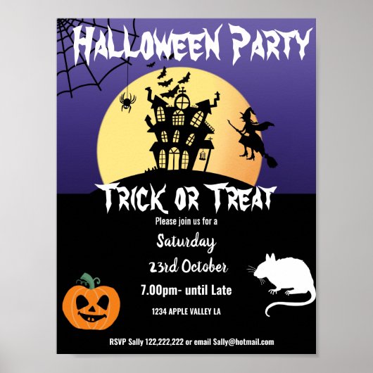 Veranstaltung zum Thema Halloween-Party Poster (Vorne)