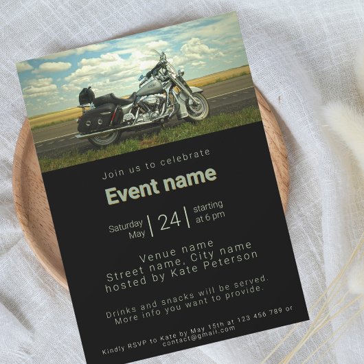 Veranstaltung zum Thema Motorrad Einladung