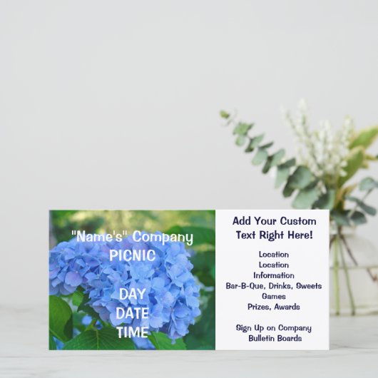 Veranstaltung zur Einladung von Picnic Cards (Stehend Vorderseite)