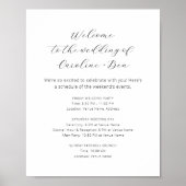 Veranstaltungen am Wochenende Hochzeit Minimalisti Poster (Vorne)