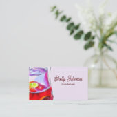 Veranstaltungen Barkeeper Fiesta Wasserfarbe Rote Visitenkarte (Stehend Vorderseite)