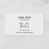 Veranstaltungen Barkeeper Visitenkarten Visitenkarte (Rückseite)