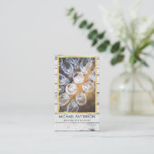 Veranstaltungen / Rustikales Holz / Weinglas Visitenkarte (Stehend Vorderseite)