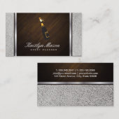 Veranstaltungen / Weißes Leder & Holz / Silberbesa Visitenkarte (Vorne/Hinten)