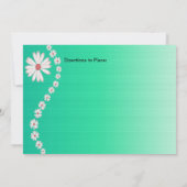 Veranstaltungen zum Brautparty "Grüner Hintergrund Einladung (Rückseite)