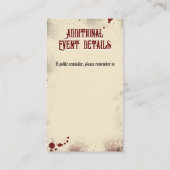 Veranstaltungsdetails Website von Dracula Begleitkarte (Rückseite)