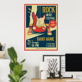 Veranstaltungshinweis für das Retro-Musikkonzert P Poster (Heimbüro)