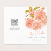 Veranstaltungskalender und -plan für die Hochzeits (Außenseite Aufgefaltet)