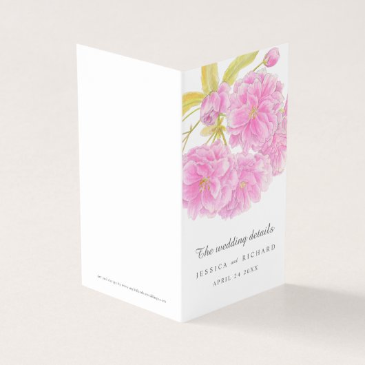 Veranstaltungskalender und -plan für Hochzeitspazi (Vorderseite)