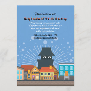 Veranstaltungskarte "Neighbhood Watch" Einladung